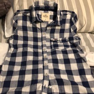Hollister plaid button up shirt